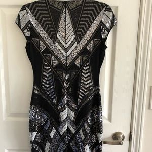 Black sequin party dress